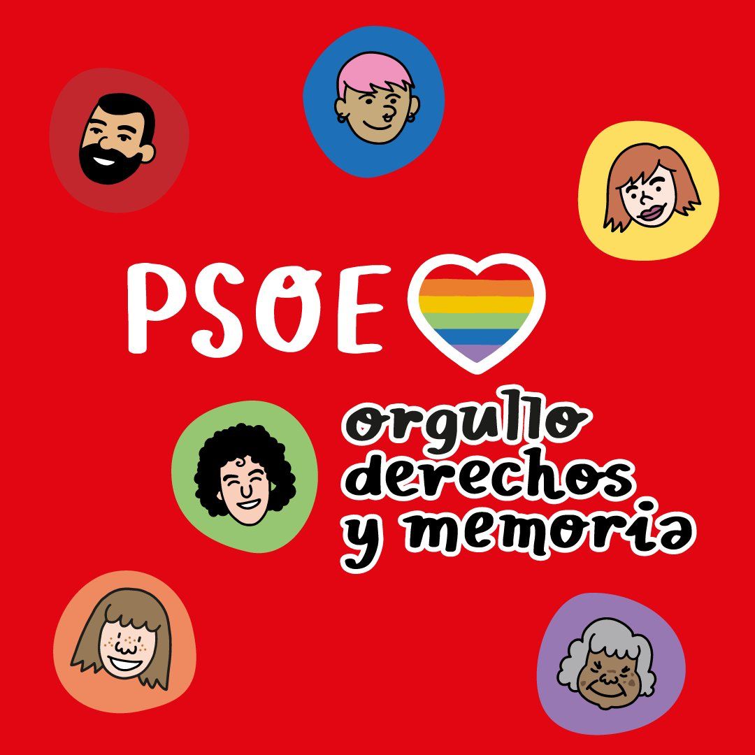 Manifiesto del PSOE por el Día Internacional del Orgullo LGTBI 2022. Orgullo, derechos y memoria.
