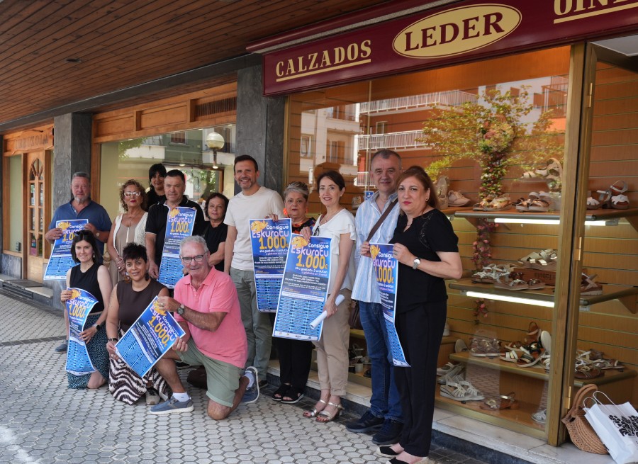 ATERPEAren “Eskuratu 1.000 euro!” kanpaina abian da, tokiko saltokietako erosketak saritzeko. Pertsona bakar batek 1.000 € irabazi ahal izango ditu 3 ordutan establezimendu elkartuetan gastatzeko. Parte hartzeko epea ekainaren 23tik uztailaren 11ra izango da.