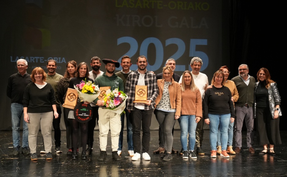 2025eko Lasarte-Oriako XI. Kirol Galako saridunek distira egin zuten. Herriko kirolaren errekonozimendu, emozio eta ospakizun gaua.