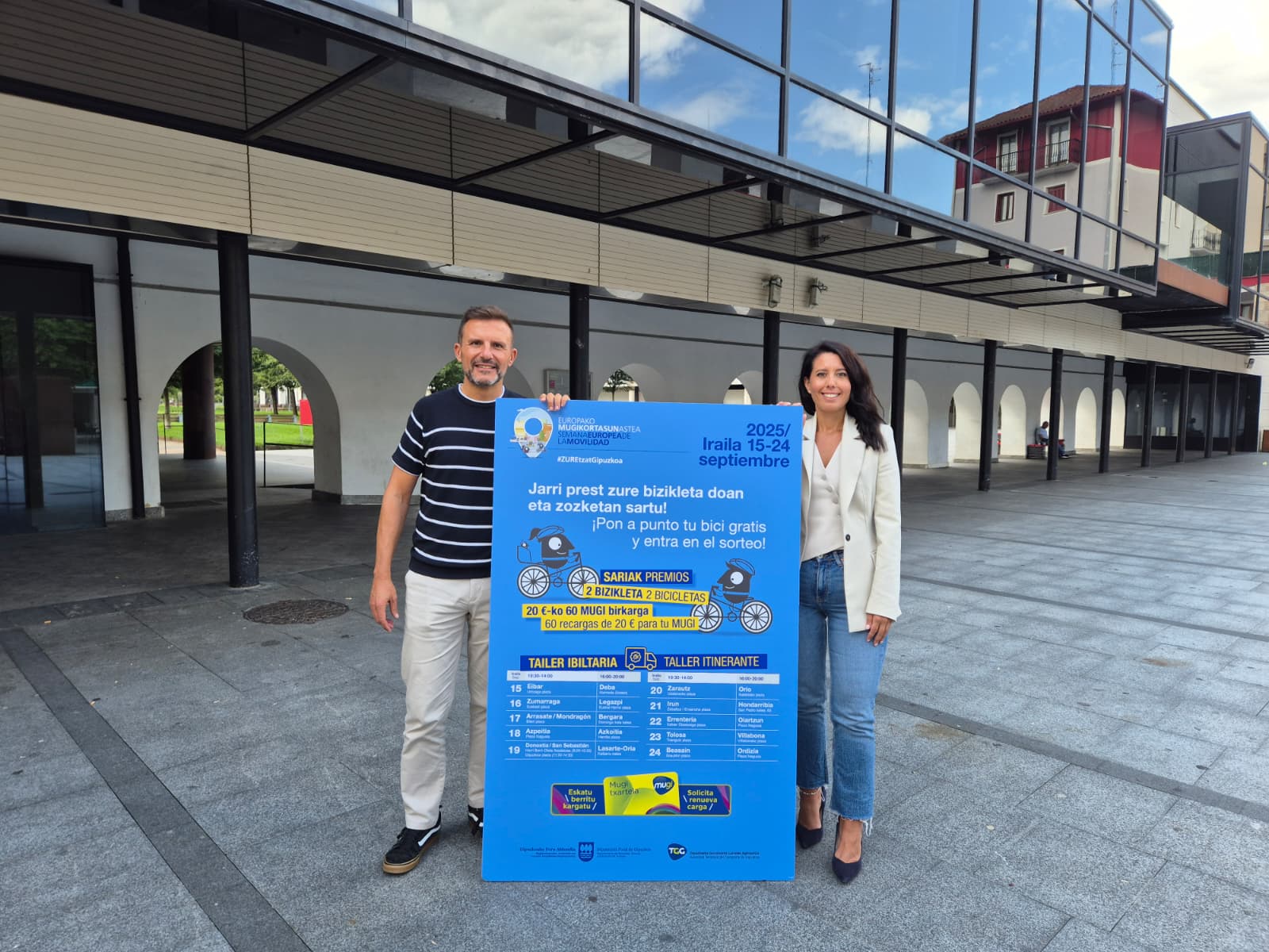 El Departamento de Movilidad, Turismo y Ordenación  lleva la acción ‘Pon a punto tu bici con MUGI’ el viernes 19 a Lasarte-Oria