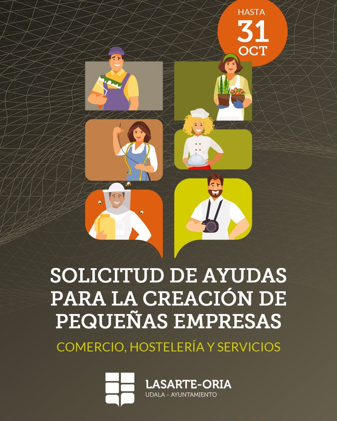 El plazo para solicitar las ayudas a la creación de pequeños negocios en Lasarte-Oria finalizará el 31 de octubre. La convocatoria, dotada con 40.000 euros, está dirigida a quienes hayan puesto en marcha un negocio de comercio, hostelería o servicios personales en el municipio entre el 1 de noviembre de 2025 y el 31 de octubre de 2026.