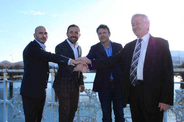 Mathieu Berge, Denis Itxaso, Jose Antonio Santano y François Maitia